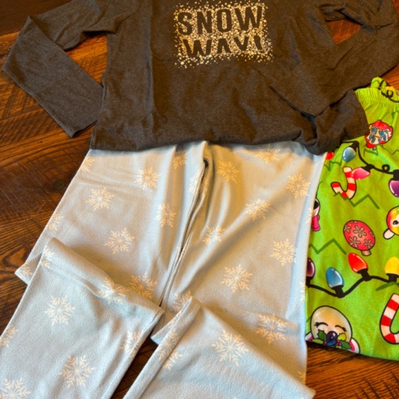 Girls Pj Set Mix - 3 pants & 1 top, size 10 - Picture 2 of 6